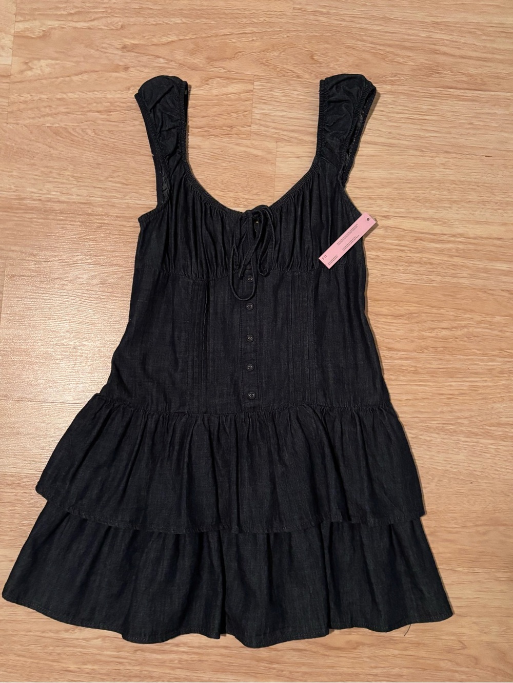 BNWT Wild Fable denim ruffle dress